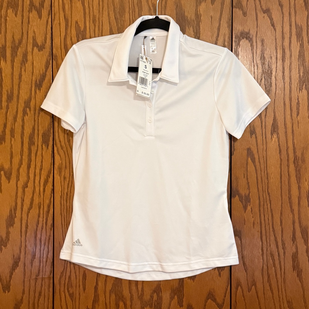 Adidas Primegreen Cream Polo Shirt Golf Tennis